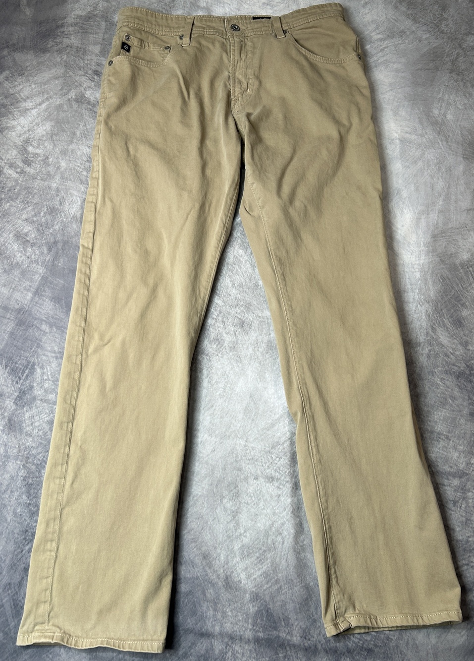 AG Adriano Goldschmied Pants Mens 34x32 Beige The Ives Athletic Chino Stretch
